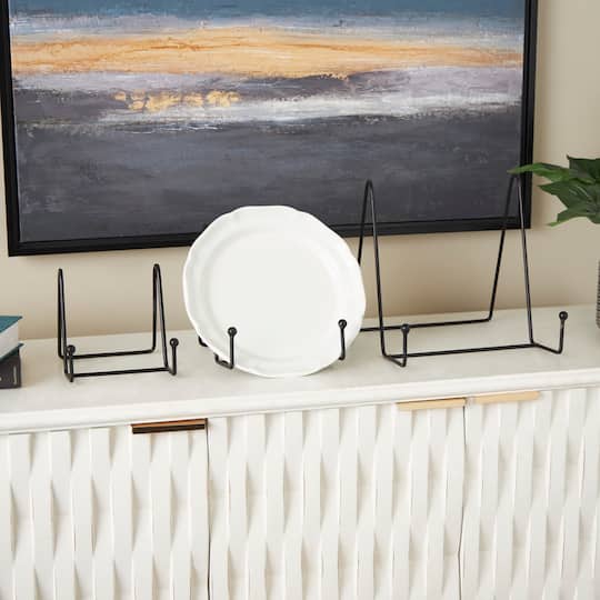 Black Metal Wide Triangle Display Easel Set